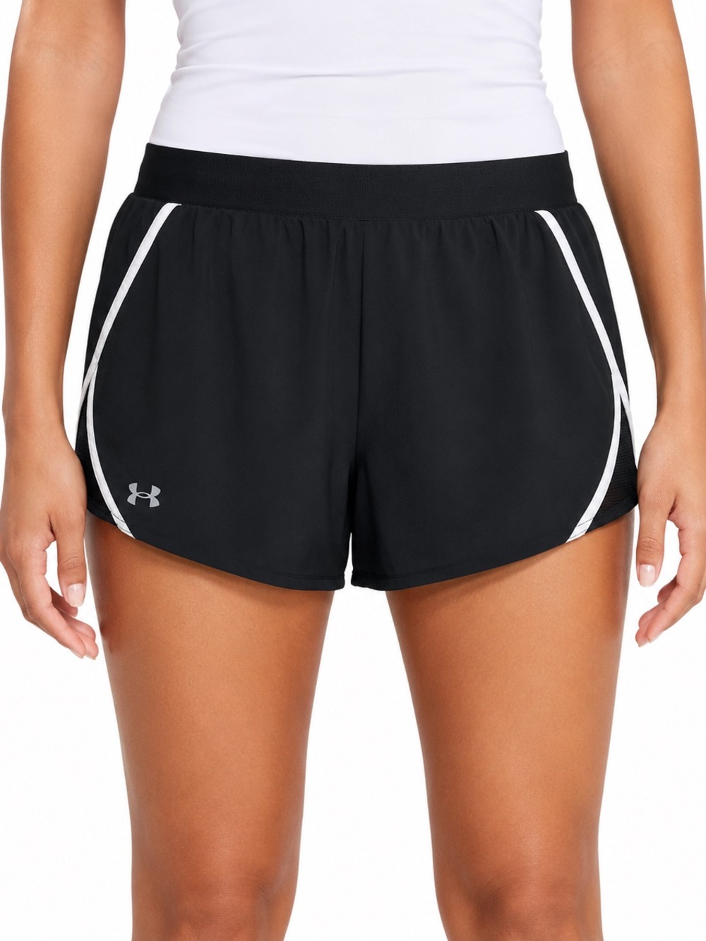 *2 for 25* Under Armour HeatGear Loose Running Shorts Black White Women’s M